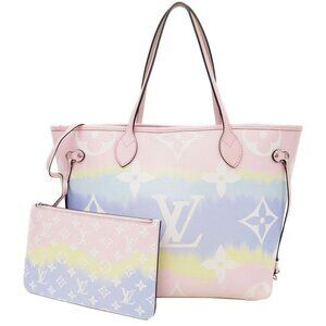 Authentic Louis Vuitton Neverfull Monogram Escale MM Tote Shoulder Bag Pastel